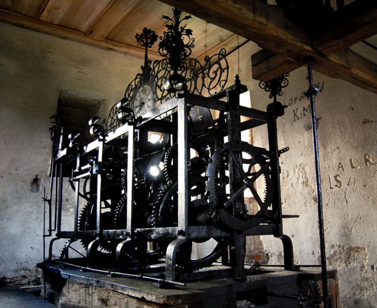 barokní věžní hodinový stroj